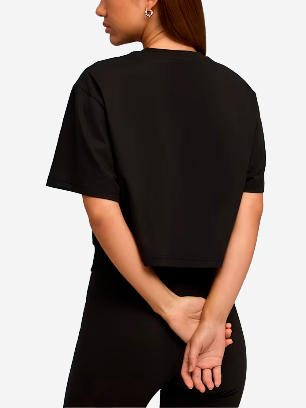 PUMA T-shirt cropped nera x Rosé Nero Urbanstaroma