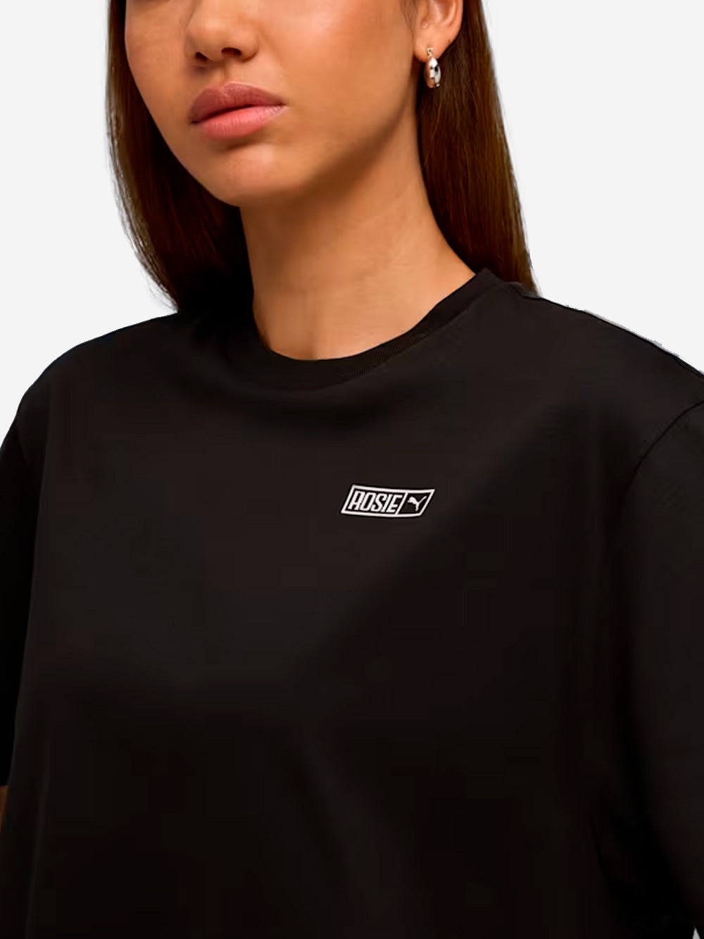 PUMA T-shirt cropped nera x Rosé Nero Urbanstaroma