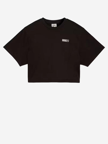 PUMA T-shirt cropped nera x Rosé Nero