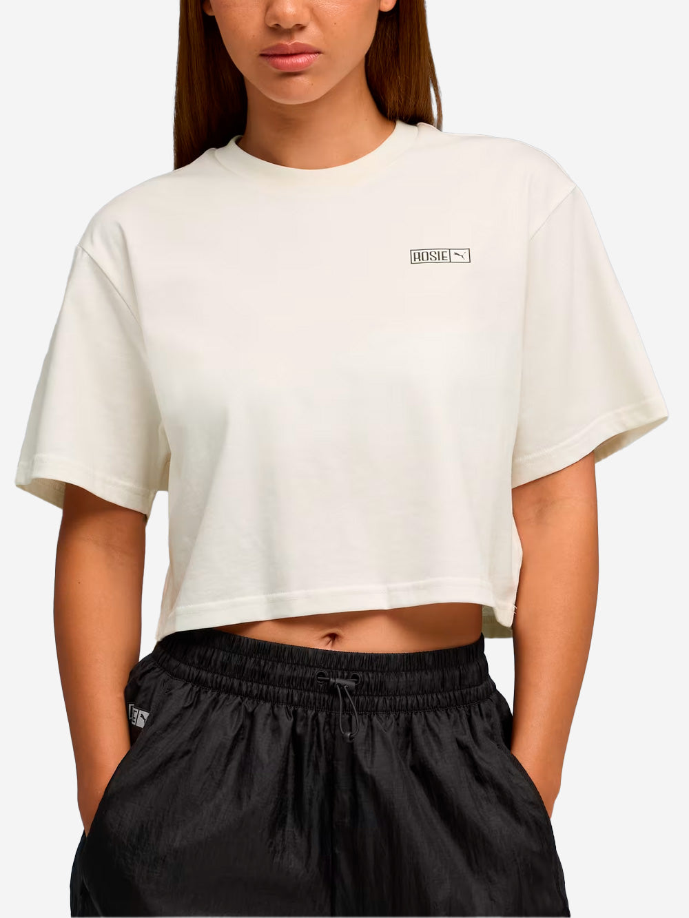 PUMA T-shirt cropped bianca x Rosé Off white Urbanstaroma