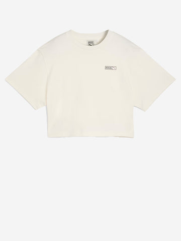 PUMA T-shirt cropped bianca x Rosé Off white