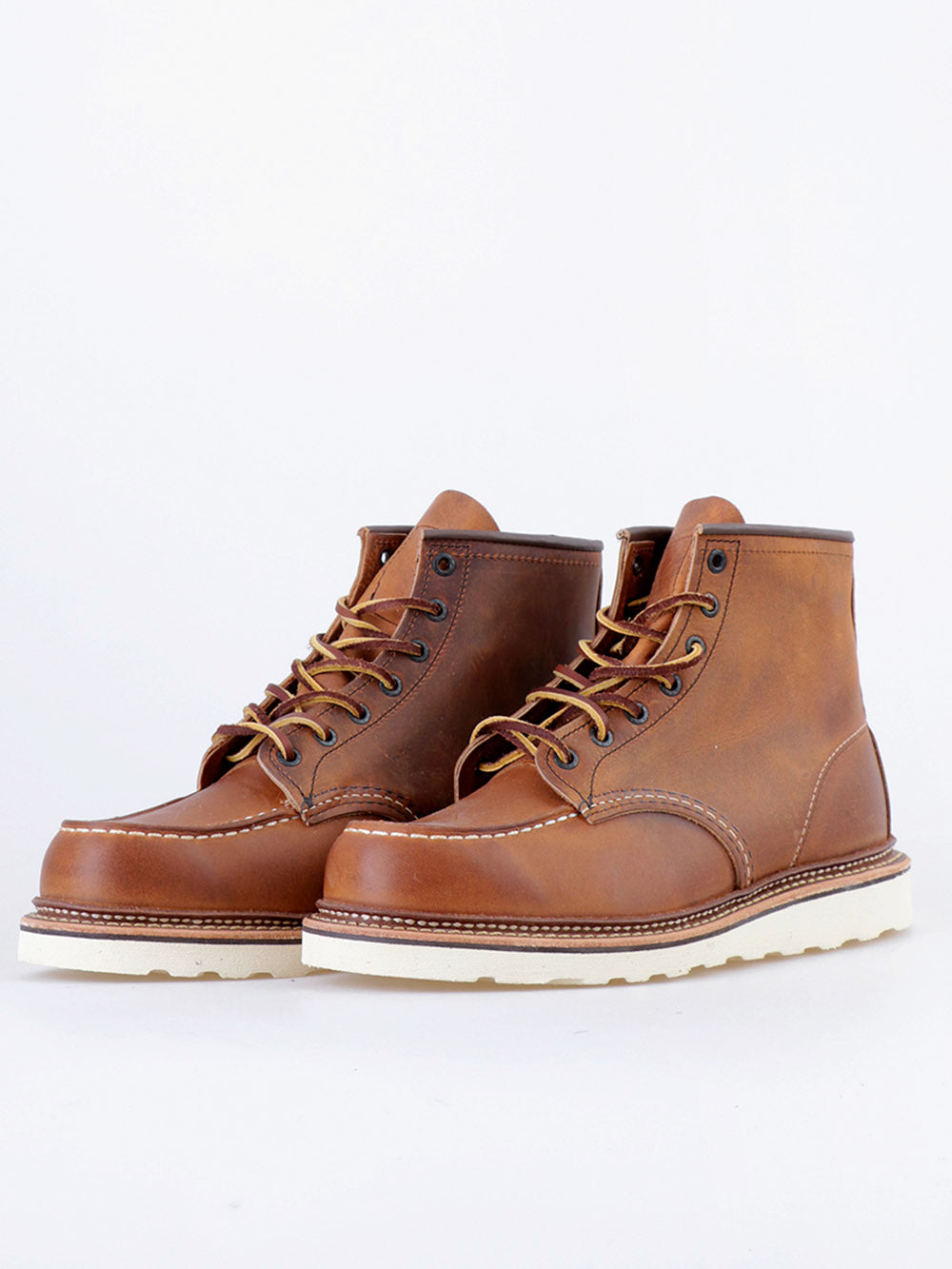 RED WING SHOES 1907 6-Inch Moc Toe Stivaletti in Copper Rough and Tough Leather Marrone Urbanstaroma