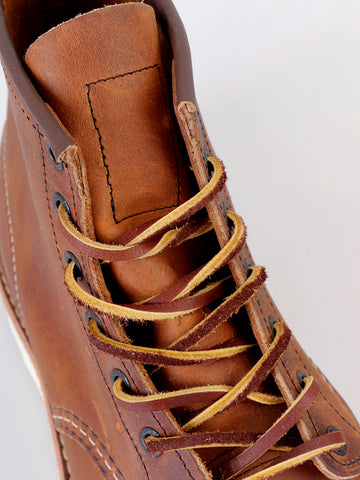 RED WING SHOES 1907 6-Inch Moc Toe Stivaletti in Copper Rough and Tough Leather Marrone