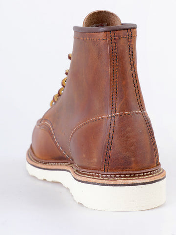 RED WING SHOES 1907 6-Inch Moc Toe Stivaletti in Copper Rough and Tough Leather Marrone