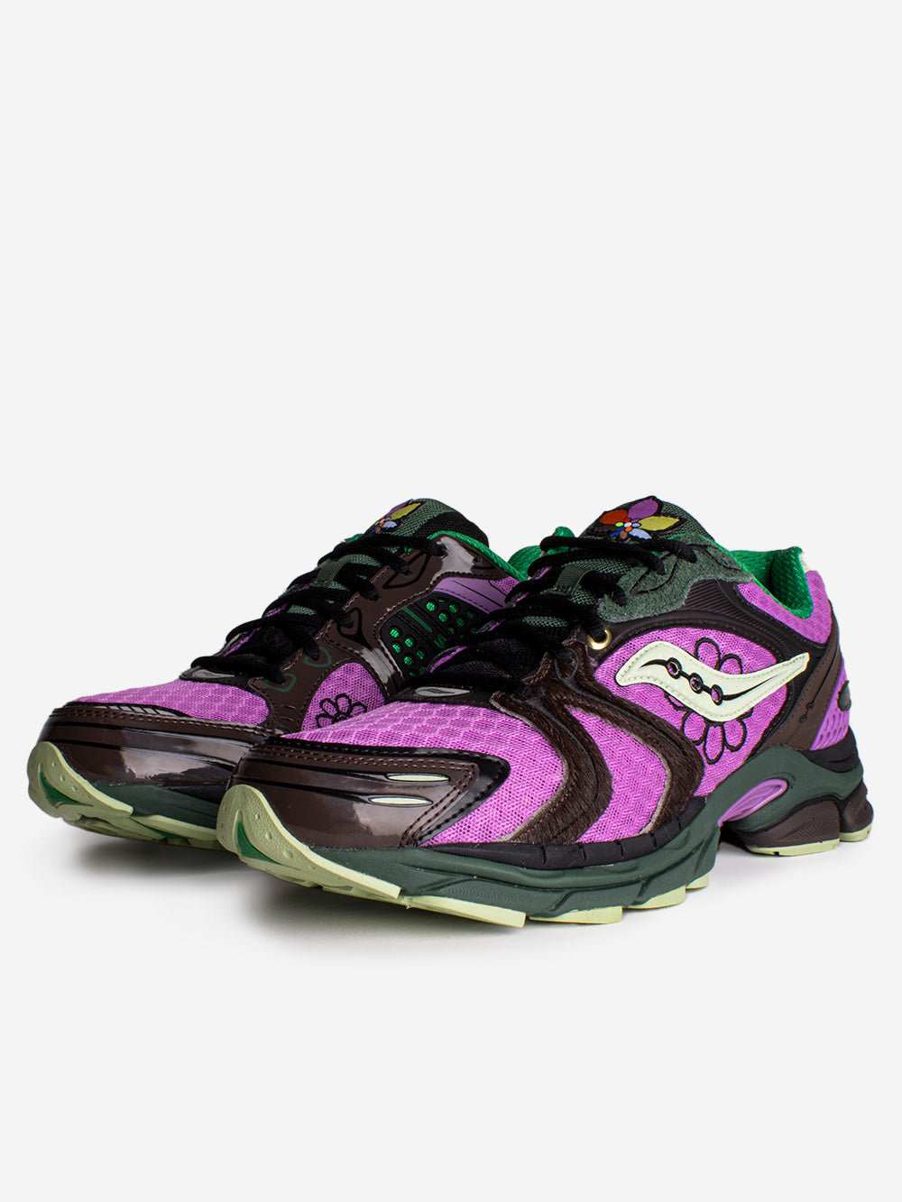SAUCONY Progrid Triumph 4 Jae Tips 'Flower Grow Uptown' Pack Perilla Viola marrone Urbanstaroma