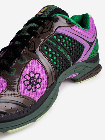 SAUCONY Progrid Triumph 4 Jae Tips 'Flower Grow Uptown' Pack Perilla Viola marrone