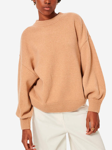 SESSUN Maglione beige 'Beyeler' in lana e cashmere Cammello