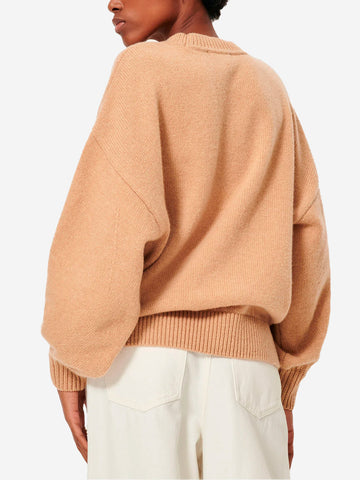 SESSUN Maglione beige 'Beyeler' in lana e cashmere Cammello