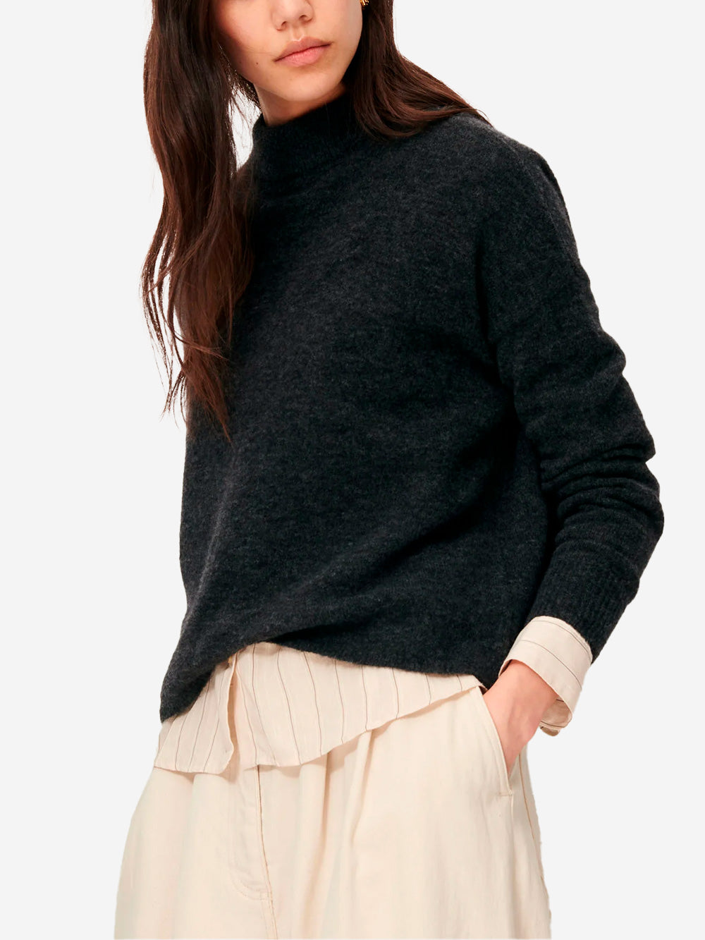 SESSUN Dolcevita misto lana e alpaca grigio Urbanstaroma