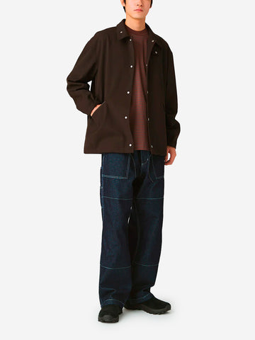 SNOW PEAK Giacca Coach marrone in misto lana Marrone scuro