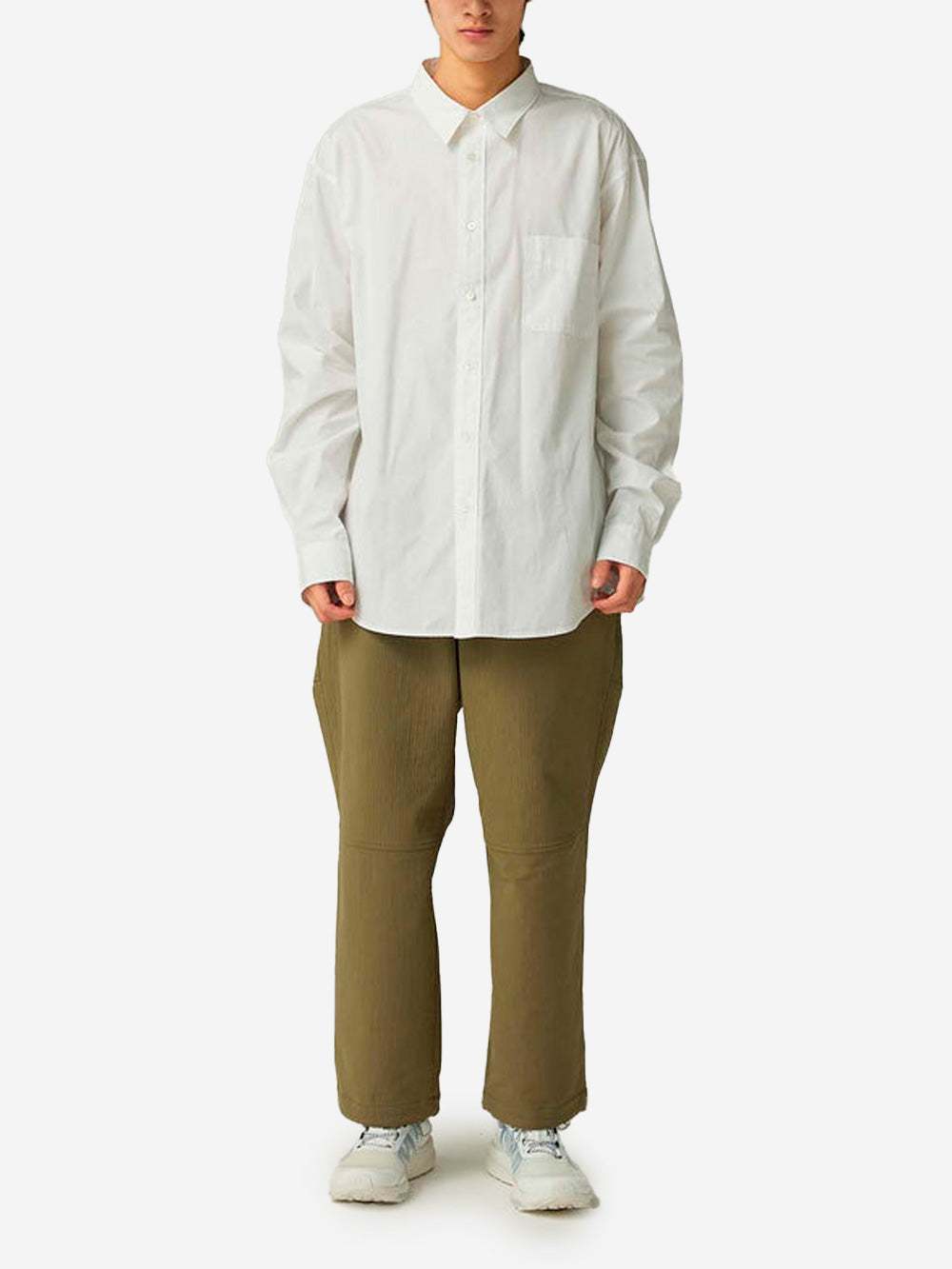 SNOW PEAK Pantaloni outdoor verdi 'Easy Cloth' Verde militare Urbanstaroma