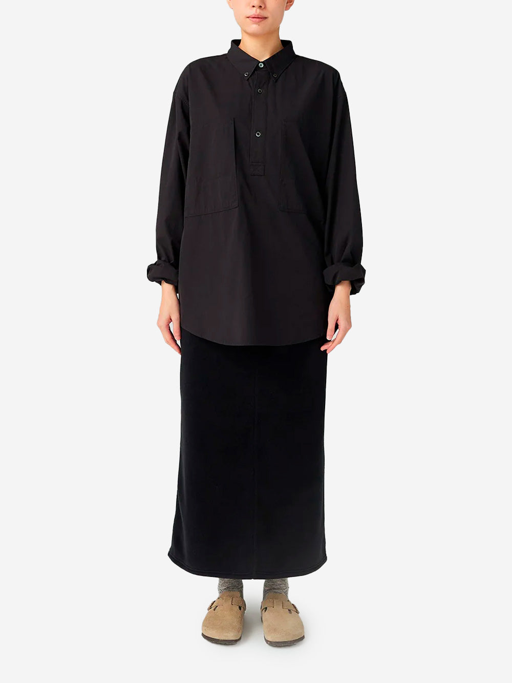 SNOW PEAK Camicia pullover nera Nero Urbanstaroma