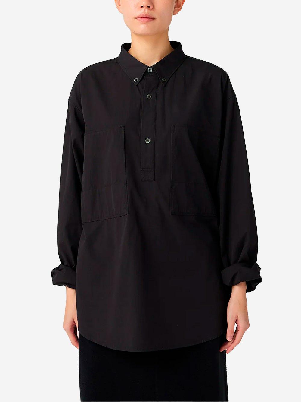 SNOW PEAK Camicia pullover nera Nero Urbanstaroma