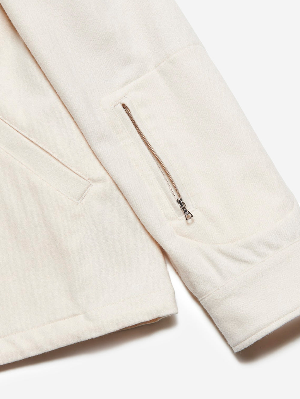 SOPHNET Giacca Coach bianca in lana Melton leggera Off white Urbanstaroma