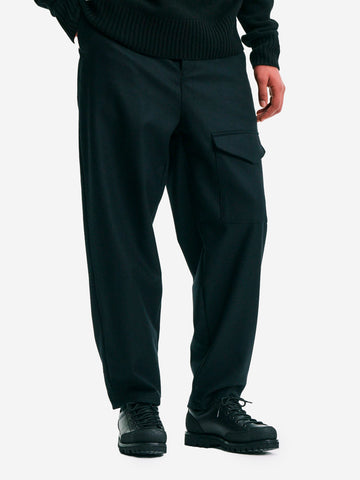 SOPHNET Pantaloni Royal Navy in lana Melton Nero