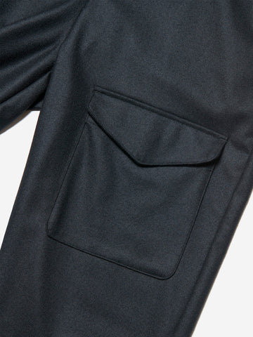 SOPHNET Pantaloni Royal Navy in lana Melton Nero