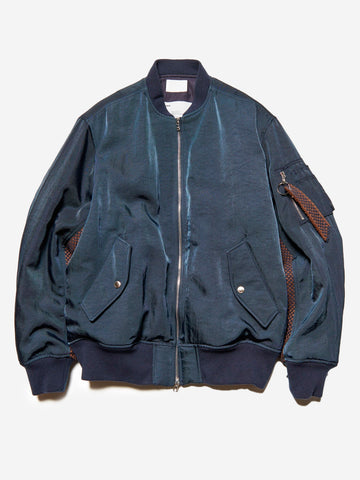 SOPHNET Giacca bomber aviatore Kvadrat Sisu Blu