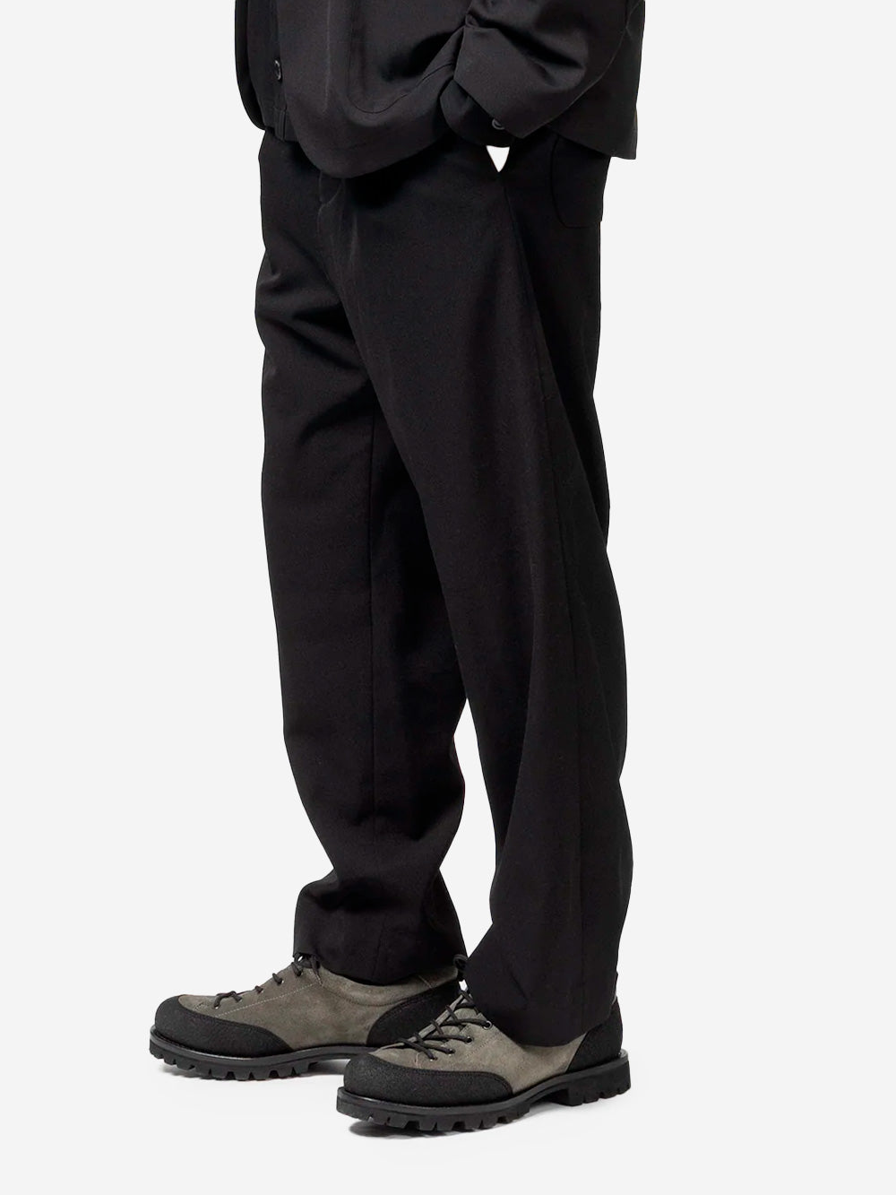 SOPHNET Pantaloni di lana sartoriali relaxed fit con piega Nero Urbanstaroma