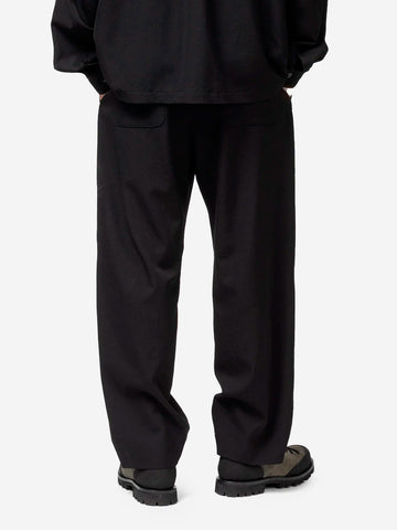 SOPHNET Pantaloni di lana sartoriali relaxed fit con piega Nero