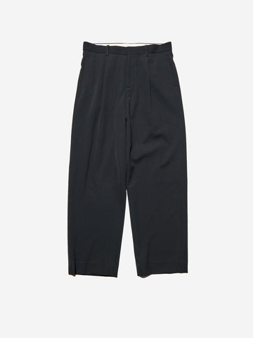 SOPHNET Pantaloni di lana sartoriali relaxed fit con piega Nero