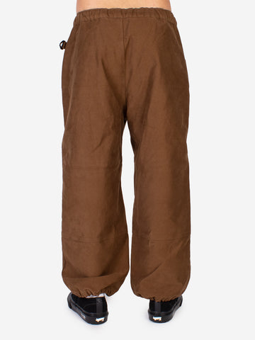 Pantalón OPP con cinturón en algodón cepillado