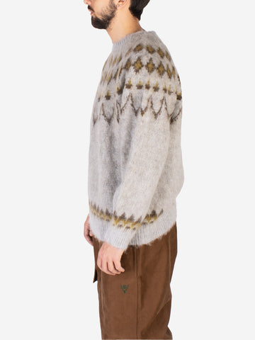 Pullover aus Mohairmischung mit nordischem Motiv