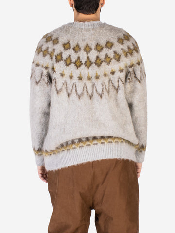 Pullover aus Mohairmischung mit nordischem Motiv