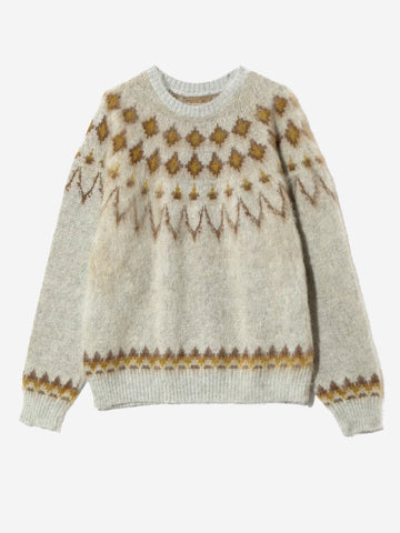Pullover aus Mohairmischung mit nordischem Motiv