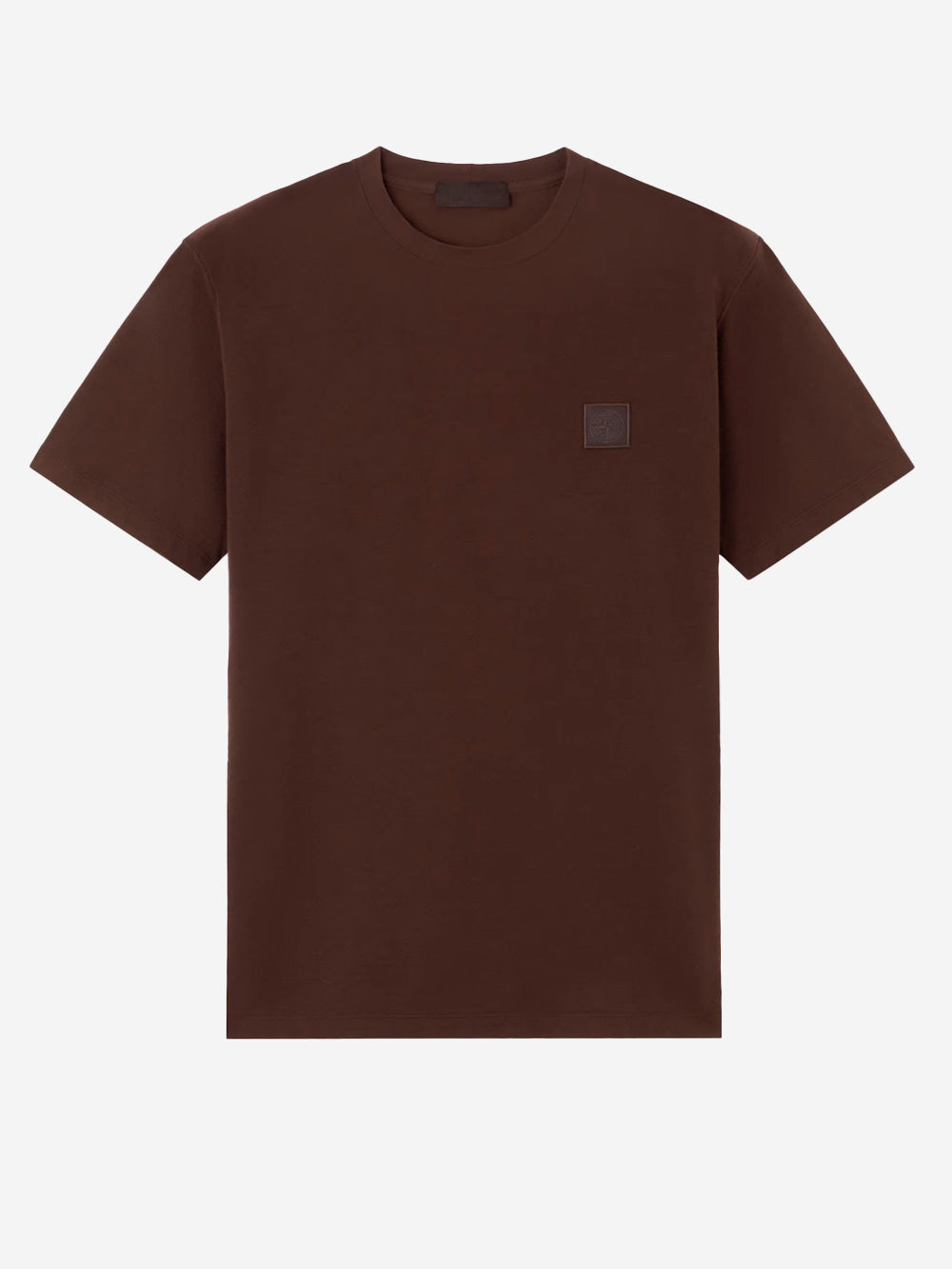 STONE ISLAND T-shirt marrone con patch logo Compass 'Ghost' Marrone Urbanstaroma