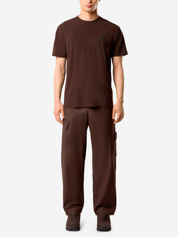 STONE ISLAND T-shirt marrone con patch logo Compass 'Ghost' Marrone