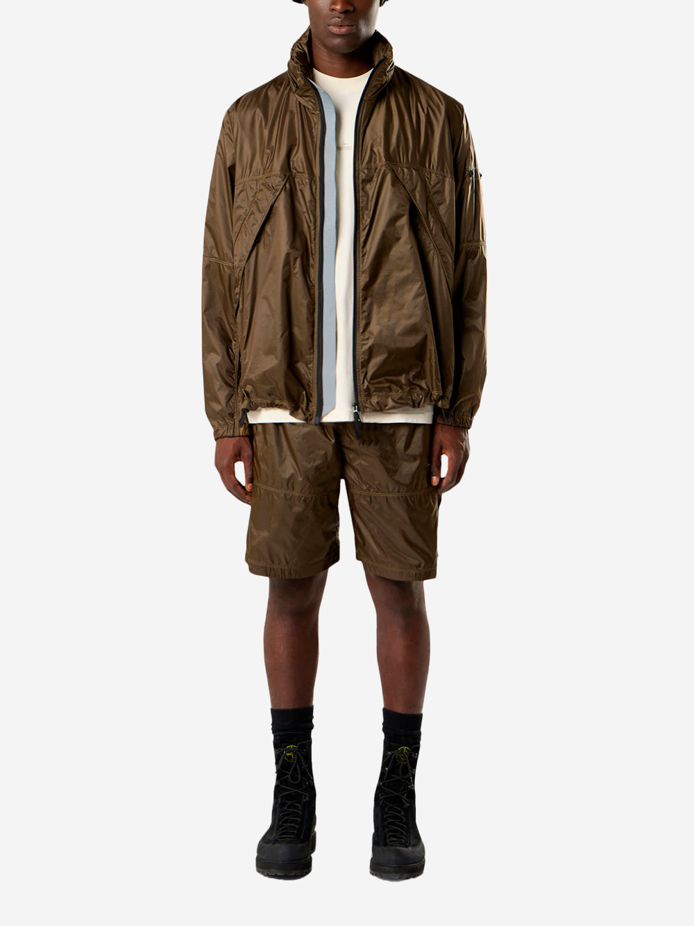 STONE ISLAND T-shirt a manica corta in cotone pettinato con stampa 'Bleeding Numbers Compass' avorio Urbanstaroma