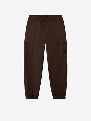 STONE ISLAND Pantaloni cargo in flanella di lana cardata marrone 'Ghost' Marrone