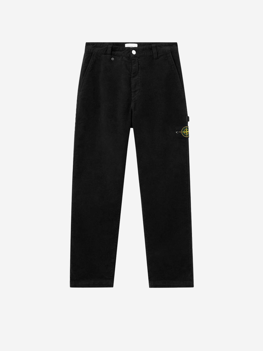 STONE ISLAND Pantaloni neri loose con tasche multiple Nero Urbanstaroma