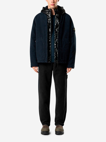 STONE ISLAND Pantaloni neri loose con tasche multiple Nero