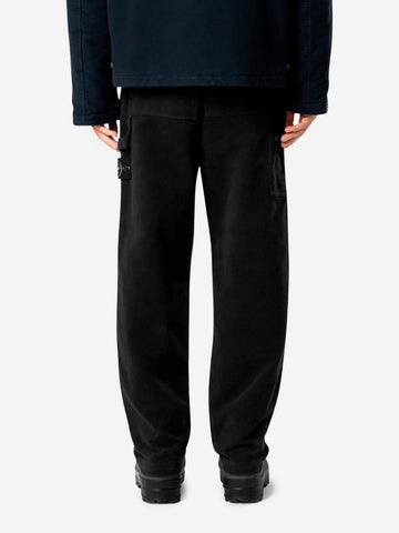 STONE ISLAND Pantaloni neri loose con tasche multiple Nero