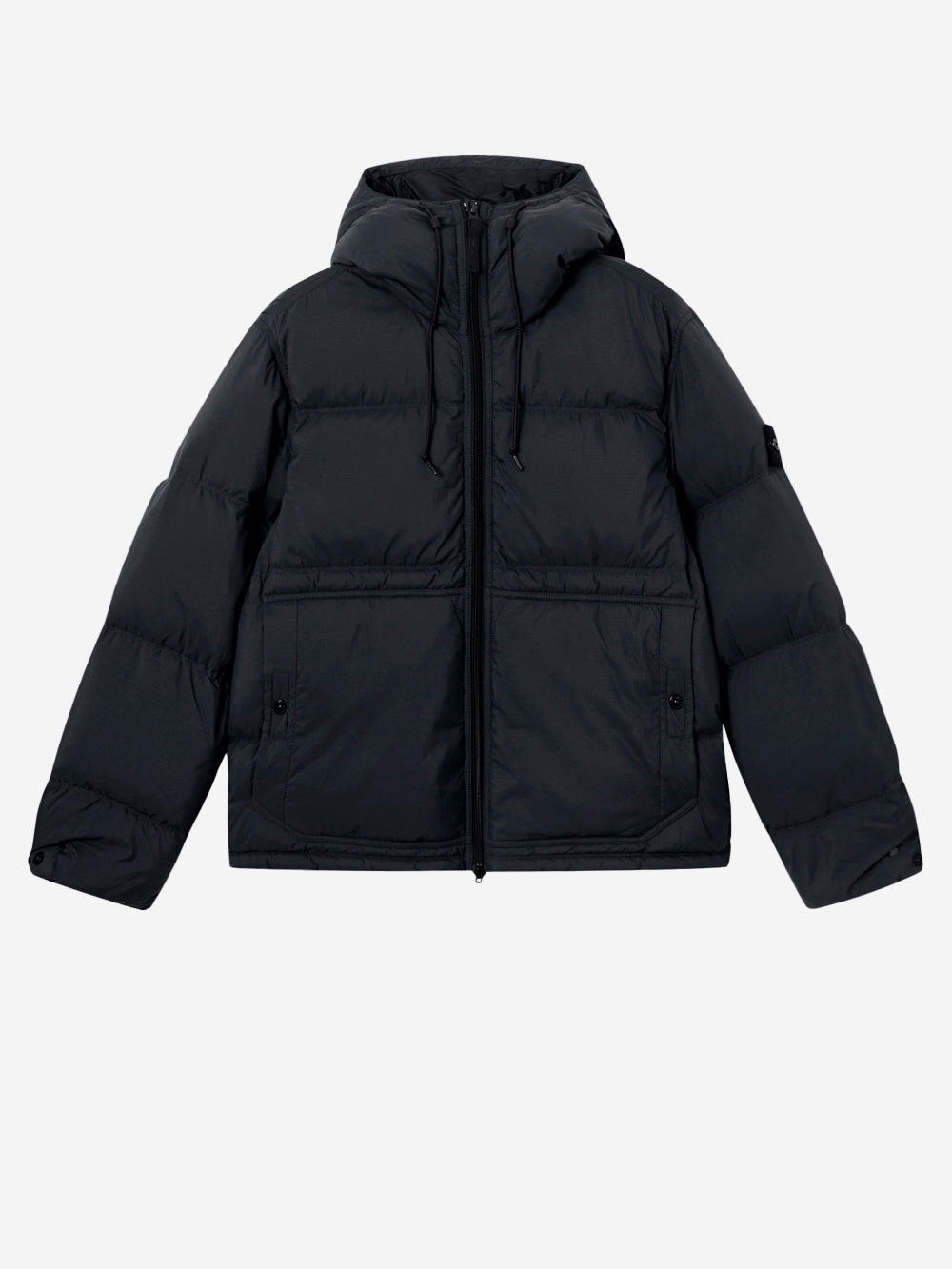 STONE ISLAND Parka matt ripstop imbottito in piuma con badge Compass Nero Urbanstaroma
