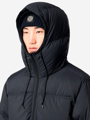 STONE ISLAND Parka matt ripstop imbottito in piuma con badge Compass Nero