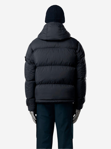 STONE ISLAND Parka matt ripstop imbottito in piuma con badge Compass Nero