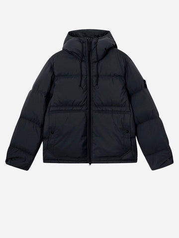STONE ISLAND Parka matt ripstop imbottito in piuma con badge Compass Nero