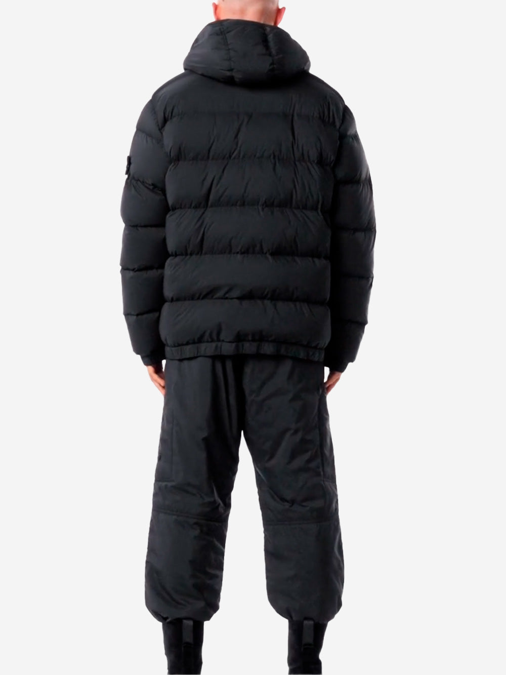 STONE ISLAND Piumino 'Tunnel' nero senza cuciture con cappuccio e antigoccia Nero Urbanstaroma