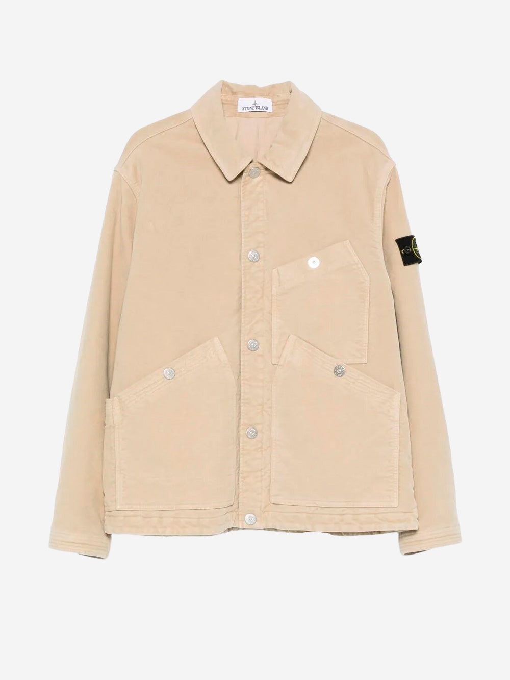 STONE ISLAND Coach jacket imbottita con antigoccia e tasche Beige Urbanstaroma