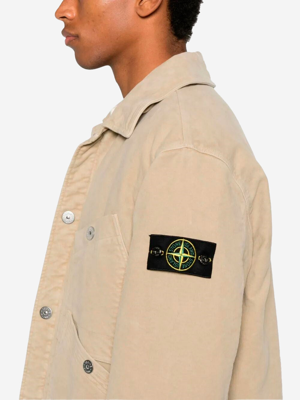 STONE ISLAND Coach jacket imbottita con antigoccia e tasche Beige Urbanstaroma