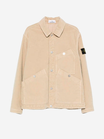 STONE ISLAND Coach jacket imbottita con antigoccia e tasche Beige