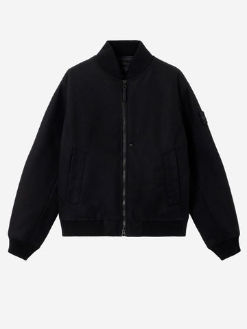 STONE ISLAND Bomber misto lana 'Ghost' con imbottitura PrimaLoft Nero