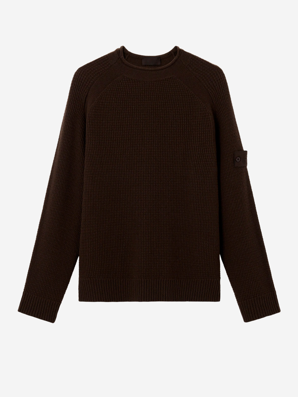 STONE ISLAND Maglione marrone in lana con collo a lupetto 'Ghost' Marrone scuro Urbanstaroma