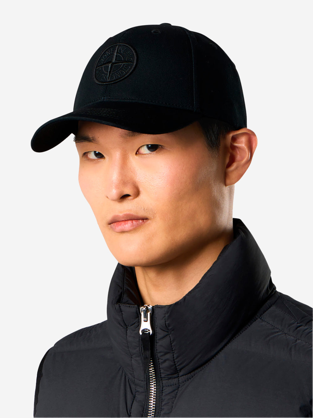 STONE ISLAND Cappellino con ricamo Compass e cursore regolabile Nero Urbanstaroma
