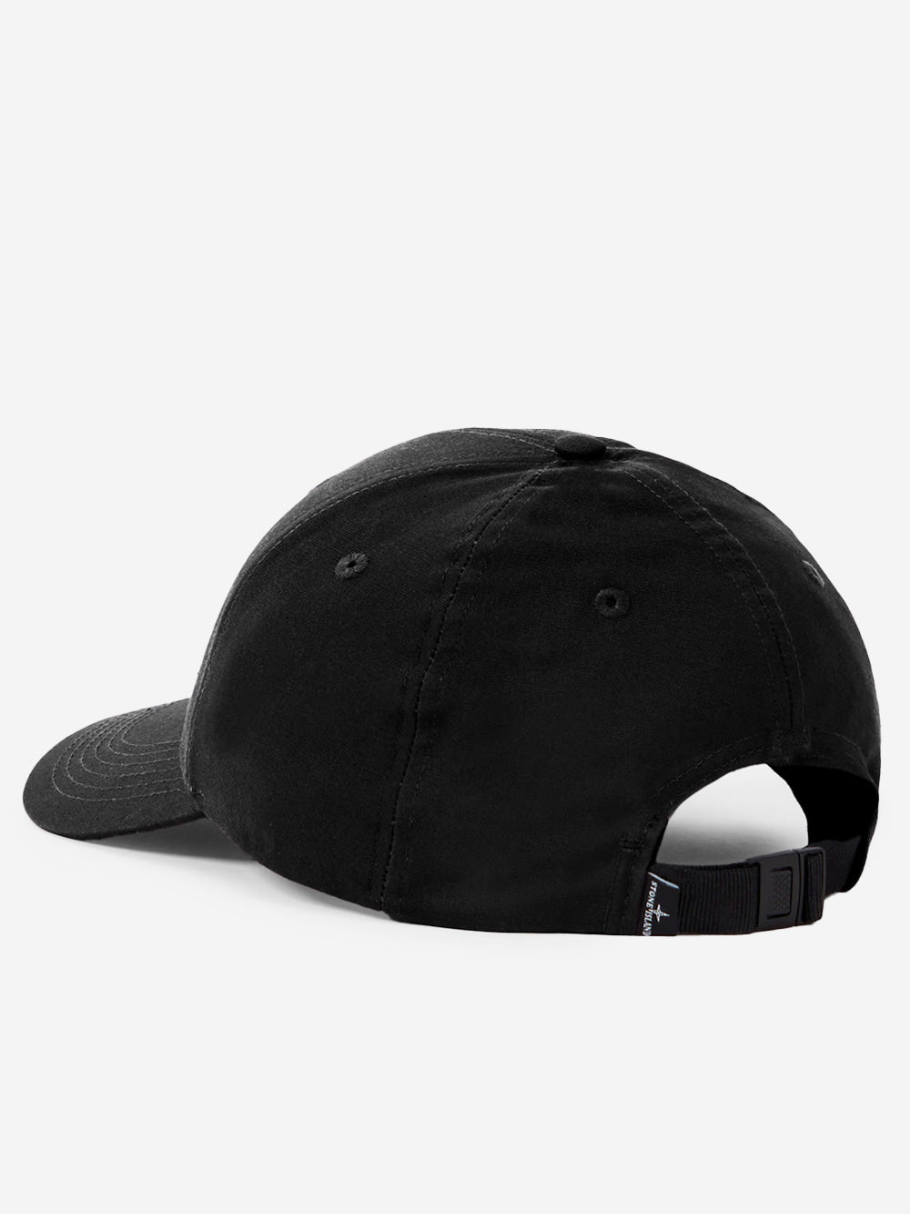 STONE ISLAND Cappellino con ricamo Compass e cursore regolabile Nero Urbanstaroma