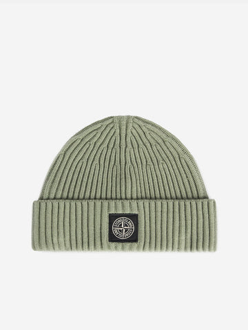 STONE ISLAND Beanie Full Rib salvia Verde