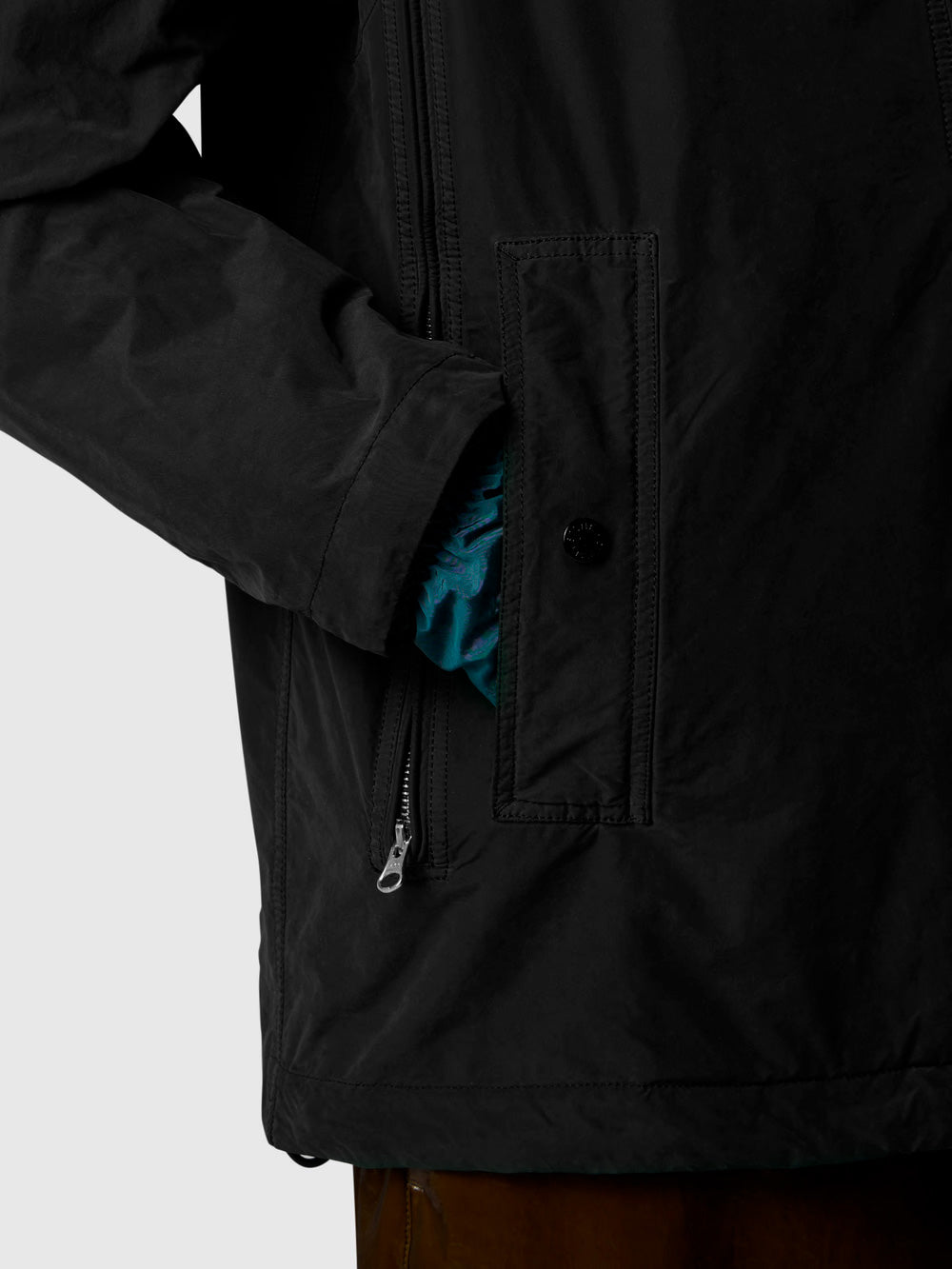 STONE ISLAND Giacca leggera nera 'David' con cappuccio e antigoccia Nero Urbanstaroma