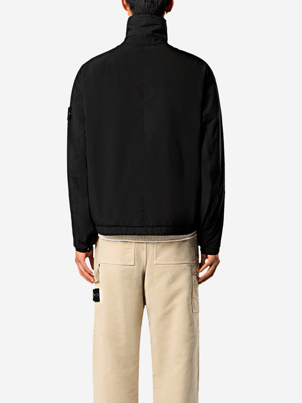 STONE ISLAND Coach jacket con antigoccia e tasche con automatici Nero Urbanstaroma